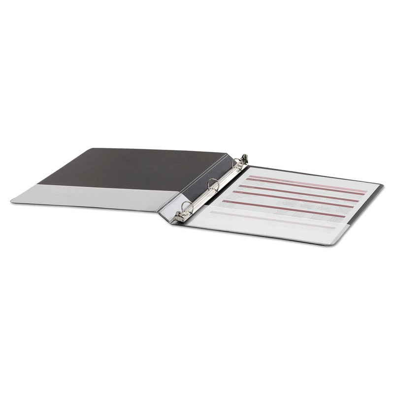 Universal Round Ring Economy Vinyl View Binder UNV20951, Black - Image 3